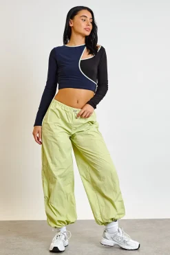 Women Daisy Street Trousers-Parachute Trousers With Toggle