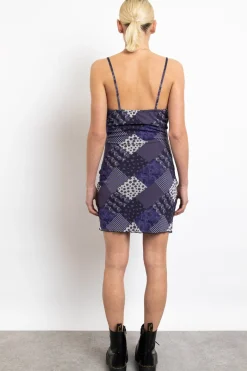Women Daisy Street Dresses-Patchwork Mesh Cami Dress