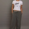Women Daisy Street Trousers-Pinstripe Wide Leg Trousers With Piping Detail