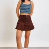 Women Daisy Street Skirts-Pleated Cord Skirt