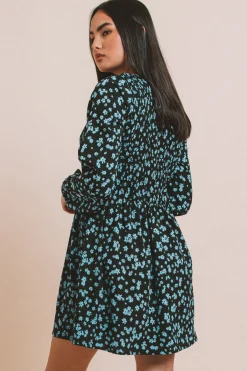 Women Daisy Street Dresses-Printed Shirred Smock Dress