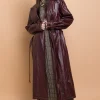 Women Daisy Street Jackets-PU Trench Coat With Shoulder Detail