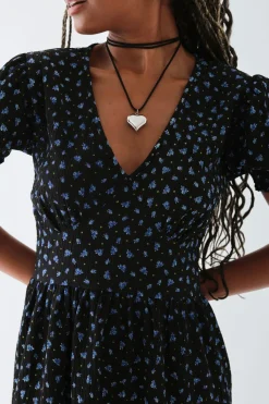 Women Daisy Street Dresses-Puff Sleeve Tier Dress