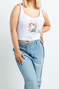 Women Daisy Street Tops-Pyjama Vest In Fairy Mushroom Print