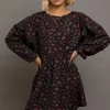 Women Daisy Street Dresses-Raglan Mini Smock Dress