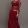 Women Daisy Street Partywear | Skirts-Lace Maxi Skirt With Bows