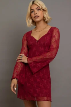 Women Daisy Street Partywear | Dresses-Lace Mini Dress