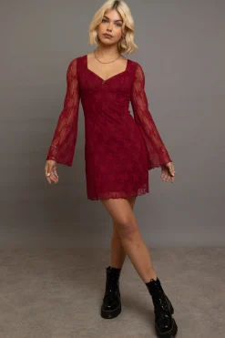 Women Daisy Street Partywear | Dresses-Lace Mini Dress