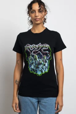 Women Daisy Street Tops | T-Shirts-Regular Fit T-Shirt with Ghostbusters Graphic