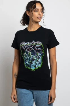 Women Daisy Street Tops | T-Shirts-Regular Fit T-Shirt with Ghostbusters Graphic