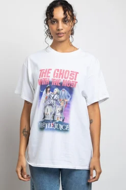 Women Daisy Street Tops | T-Shirts-Relaxed Fit T-Shirt with Beetlejuice Graphic