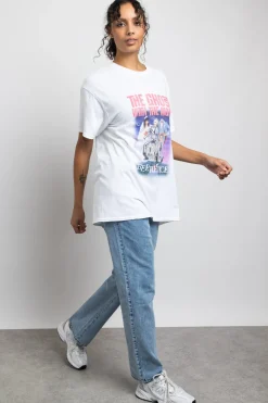 Women Daisy Street Tops | T-Shirts-Relaxed Fit T-Shirt with Beetlejuice Graphic