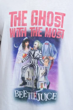 Women Daisy Street Tops | T-Shirts-Relaxed Fit T-Shirt with Beetlejuice Graphic