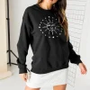 Women Daisy Street Hoodies & Sweatshirts-Relaxed Sweatshirt with Solstice Graphic