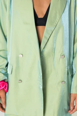Women Daisy Street Jackets | Co-ords-Relaxed Tailored Blazer in Iridescent Co-ord
