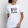 Women Daisy Street T-Shirts-Relaxed T-Shirt with I Love Punk Print