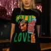 Women Daisy Street Band Tees | T-Shirts-Relaxed T-Shirt with Tupac Cali Love Print