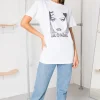 Women Daisy Street Band Tees | T-Shirts-Relaxed T-Shirt with Blondie B&W Print