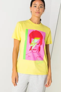Women Daisy Street Band Tees | T-Shirts-Relaxed T-Shirt with Bowie Print