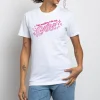 Women Daisy Street T-Shirts-Relaxed T-Shirt with I Do Not Care Print