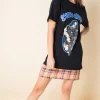 Women Daisy Street Band Tees-Relaxed T-Shirt with Billie Eilish Print