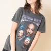 Women Daisy Street Band Tees | T-Shirts-Relaxed T-Shirt with Snoop Dogg Print