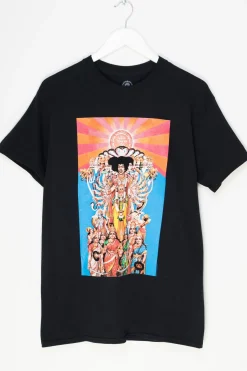 Women Daisy Street Band Tees | T-Shirts-Relaxed T-Shirt with Jimi Hendrix Axis Bold as Love Print