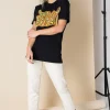 Women Daisy Street Band Tees | T-Shirts-Relaxed T-Shirt with Billie Eilish Print