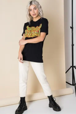 Women Daisy Street Band Tees | T-Shirts-Relaxed T-Shirt with Billie Eilish Print