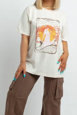 Women Daisy Street T-Shirts-Relaxed T-Shirt with Wild Child Print
