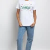 Women Daisy Street T-Shirts-Relaxed T-Shirt with Someday Print