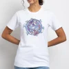 Women Daisy Street T-Shirts-Relaxed T-Shirt with Koi Print