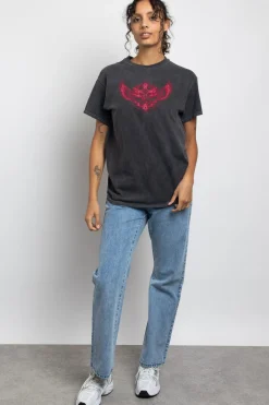 Women Daisy Street T-Shirts-Relaxed T-Shirt with Eternal Print