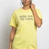 Women Daisy Street T-Shirts-Relaxed T-Shirt with Better Days Are Coming Print