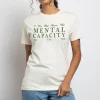 Women Daisy Street T-Shirts-Relaxed T-Shirt with Mental Capacity Print