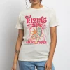 Women Daisy Street T-Shirts-Relaxed T-Shirt with Lucky Tiger Print