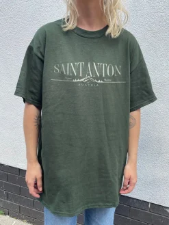 Women Daisy Street T-Shirts-Relaxed T-Shirt with Saint Anton Graphic