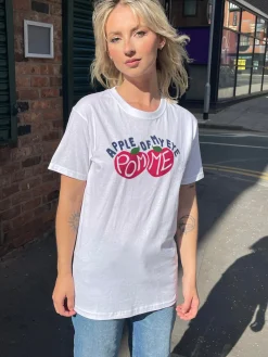 Women Daisy Street T-Shirts-Relaxed T-Shirt with Pomme Graphic