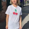Women Daisy Street T-Shirts-Relaxed T-Shirt with Lil Cutie Graphic
