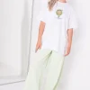 Women Daisy Street T-Shirts-Relaxed T-Shirt with Leo Print