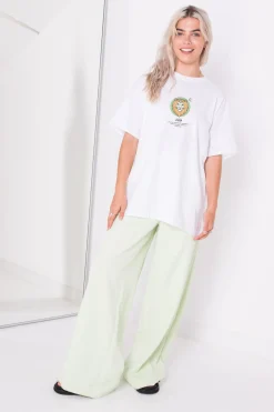 Women Daisy Street T-Shirts-Relaxed T-Shirt with Leo Print