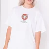 Women Daisy Street T-Shirts-Relaxed T-Shirt with Aries Print