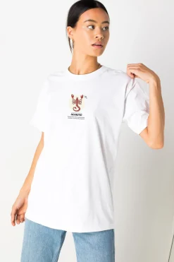 Women Daisy Street T-Shirts-Relaxed T-Shirt with Scorpio Print