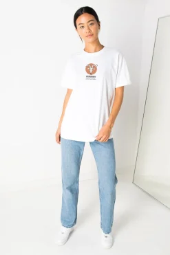 Women Daisy Street T-Shirts-Relaxed T-Shirt with Capricorn Print