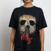 Women Daisy Street T-Shirts | Tops-Relaxed T-Shirt with Friday The 13th Mask Graphic