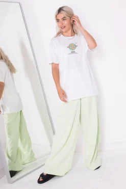 Women Daisy Street T-Shirts-Relaxed T-Shirt with Pisces Print