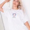 Women Daisy Street T-Shirts-Relaxed T-Shirt with Aquarius Print