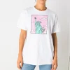 Women Daisy Street T-Shirts-Relaxed T-Shirt with Pizza Statue Print