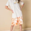 Women Daisy Street T-Shirts-Relaxed T-Shirt with Cute Cat Print