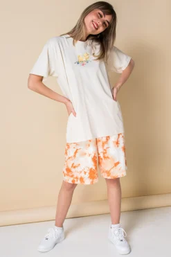 Women Daisy Street T-Shirts-Relaxed T-Shirt with Cute Cat Print